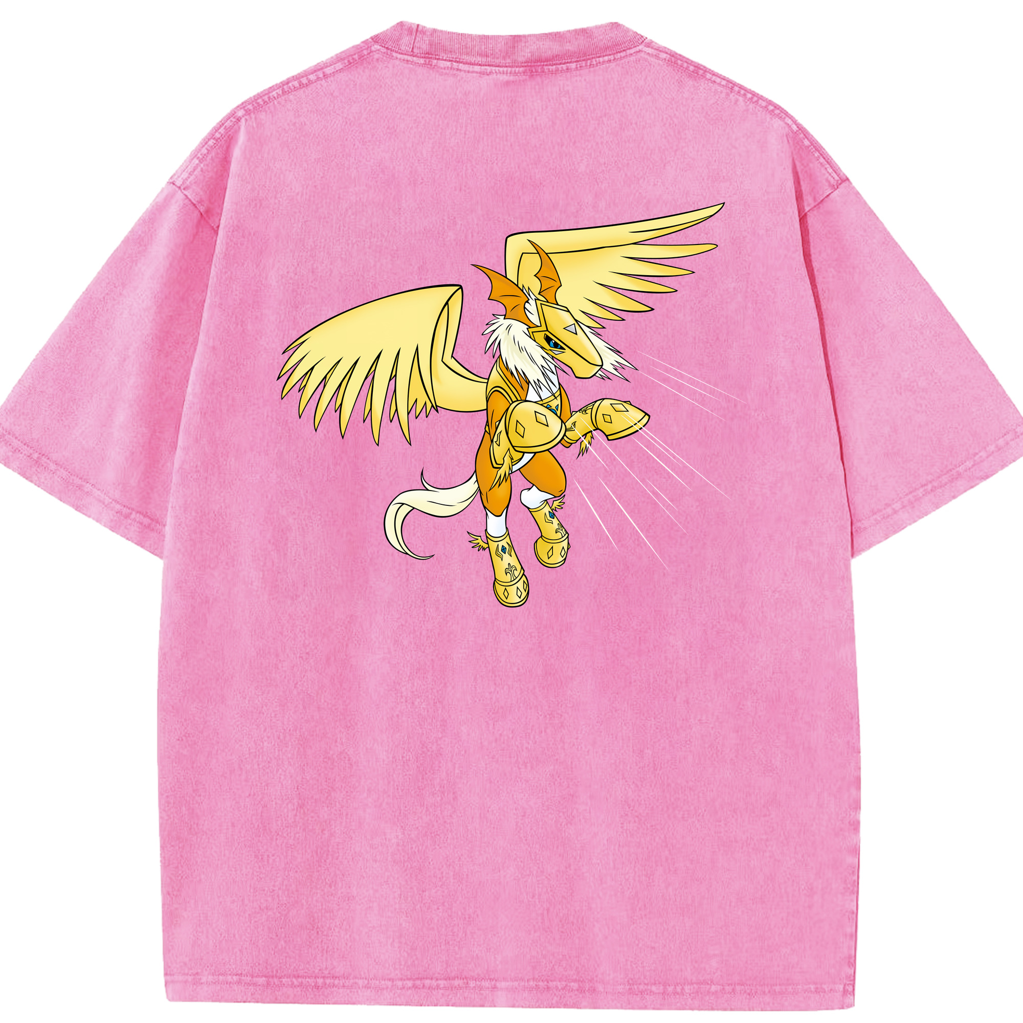 （画像用） Digimon デジタルモンスター/デジモン 綿100% ヴィンテージ風 半袖Tシャツ（背面プリント）